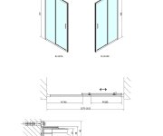 Polysan Easy Sprchové Dveře 1600mm, čiré Sklo
