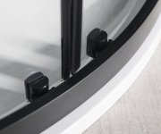 Gelco Sigma Simply Black čtvrtkruhová Sprchová Zástěna 1000x1000 Mm, R550, čiré Sklo