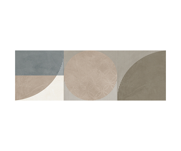Dekor jako beton Mariner Cool Circle Winter 30x90 Matt. Rett - šedá