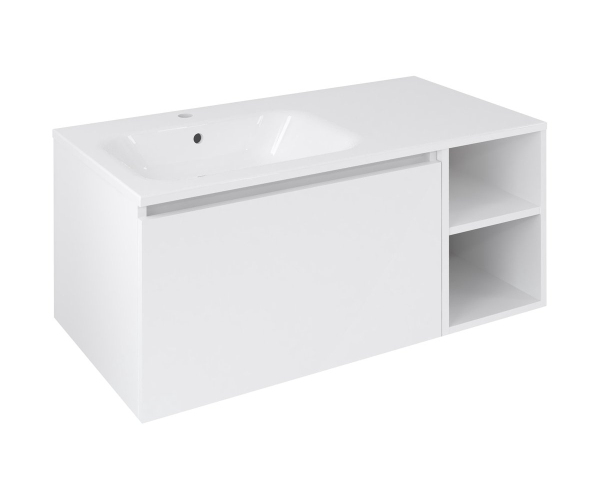 Sapho Lorea Skříňka 100x46x51,5cm (70+30pcm), Levá, Bílá Mat