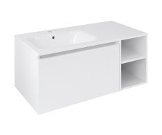 Sapho Lorea Skříňka 100x46x51,5cm (70+30pcm), Levá, Bílá Mat