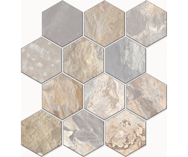 Mozaika jako kámen EdimaxAstor More Mosaico Esa Nut 30x34 Matt. Rett.
