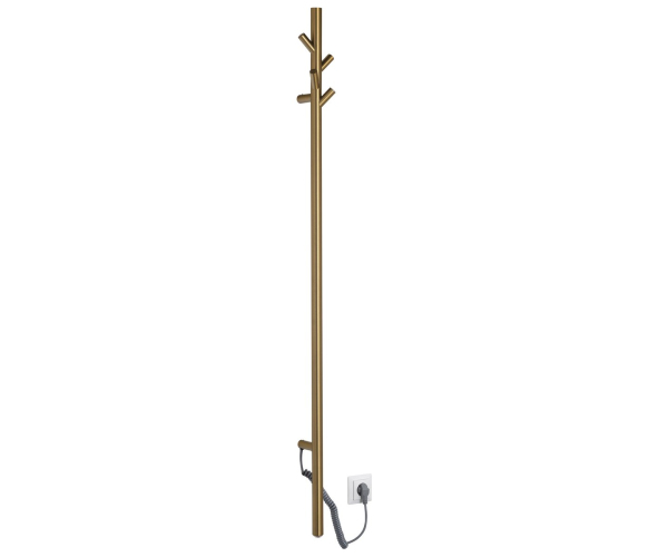 Sapho Pasador Elektrický Sušák Ručníků, Kulatý, 150x1500mm, 30 W, Zlatá Mat