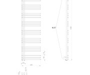 Aqualine Poseidon Otopné Těleso 450x1540mm, Bílá