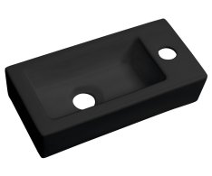 Sapho Zoe Keramické Umývátko 37x18cm, Otvor Pro Baterii Vpravo, černá Mat