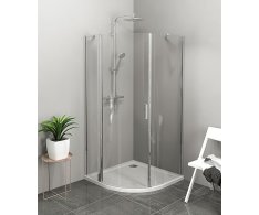 Polysan Zoom čtvrtkruhová Sprchová Zástěna 900x900mm, čiré Sklo, Levá