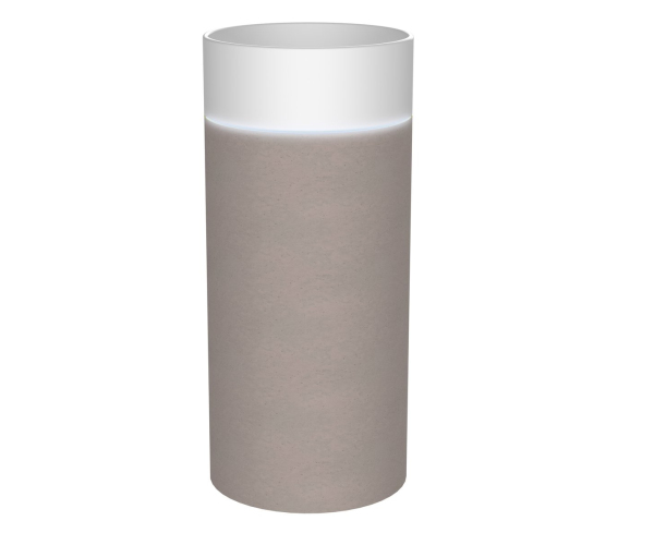 Sapho Oasis Keramické Umyvadlo Volně Stojící ø 40x89cm, Bílá/beton Pearl Grey