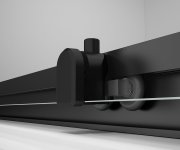 Polysan Easy Black Sprchové Dveře 1300mm, čiré Sklo
