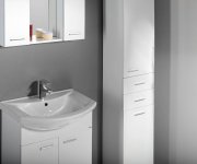 Aqualine Zoja/keramia Fresh Skříňka Vysoká S Košem 35x184x29cm, Bílá