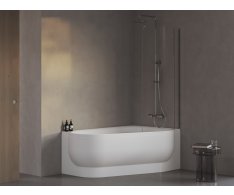 Vanová zástěna AVSK1 ARC - AVSK1 ARC 160 P lesk+transparent