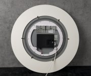 Sapho Lumiro Strip Kulaté Zrcadlo S Led Osvětlením V Rámu ø 75cm, Bílá Mat