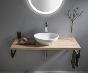Aqualine Vega Deska Pod Umyvadlo 145x45cm, Dub Platin