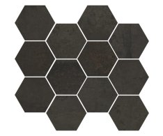 Aparici Metallic Brown Mos. Hexagonal 28x30 Nat. Rett.