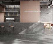 Dlažba jako kámen Azuvi Bela Black 90x90 Mat. Rett. - šedá