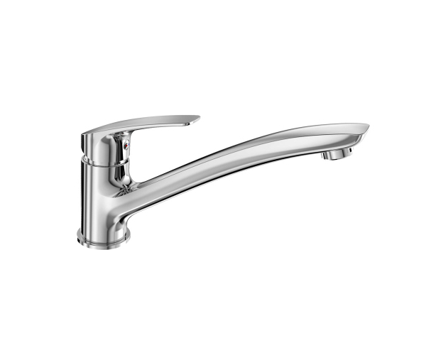 Mereo Dřezová Stojánková Baterie, Eve, S Plochým Ramínkem 210 Mm, Chrom