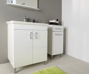 Aqualine Vega Skříňka Spodní S Košem 40x78x31cm, Bílá