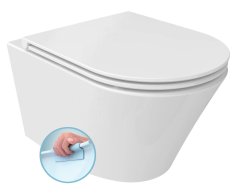 Sapho Paco Short Závěsná Wc Mísa, Rimless, 36x47,5cm, Bílá