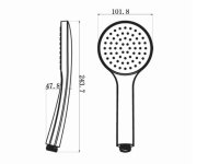 Sapho Ruční Sprcha, Průměr 102mm, Abs/černá Mat