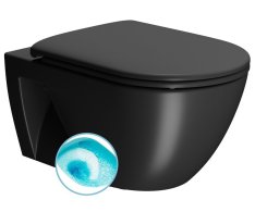 Gsi Pura Economy Závěsná Wc Mísa, Swirlflush, 36x55cm, černá Dual-mat