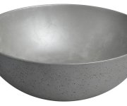Sapho Formigo Betonové Umyvadlo Na Desku, ø 39cm, Stříbrná Mat