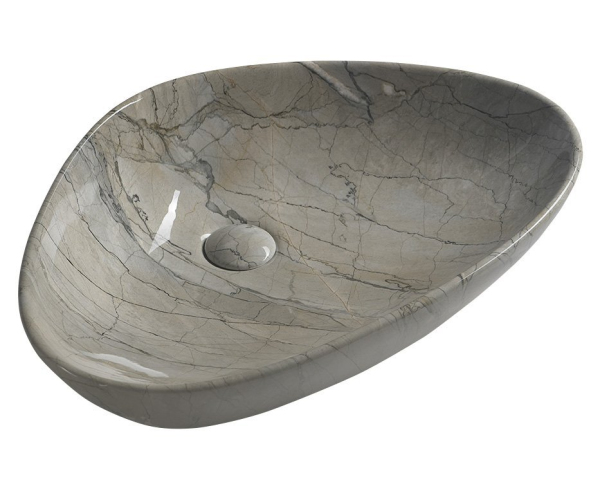 Sapho Dalma Keramické Umyvadlo Na Desku, 58,5x39cm, Grigio