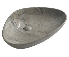 Sapho Dalma Keramické Umyvadlo Na Desku, 58,5x39cm, Grigio