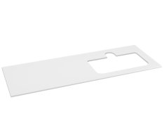 Sapho Brahea Deska Rockstone S Otvorem 141x51,5cm (70+70cm), Pravá, Bílá Mat