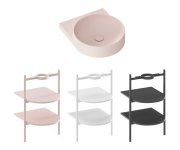 Umyvadlo Yard 40 bez otvoru - Umyvadlo Yard 40, bez otvoru pro baterii, bez přepadu, Alabaster Pink XJX0G040000