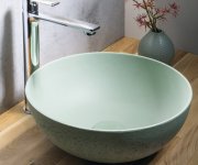 Sapho Formigo Betonové Umyvadlo Na Desku, ø 39cm, Zelená Mat