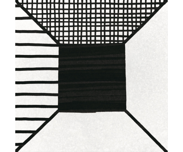 Vzorovaná dlažba Equipe Caprice Deco Block B&W 20x20
