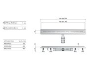 Omp Tea Renova Economy Line Podlahový žlab S Nerezovým Roštem, L-940, Dn40