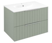 Sapho Set Koupelnová Skříňka Cirasa 70cm S Umyvadlem A Led Zrcadlem, 2x Zásuvka, Verde