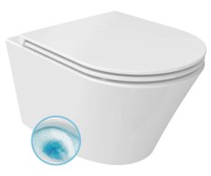 Sapho Paco Závěsná Wc Mísa, Vortex Rimless, 36x53cm, Bílá