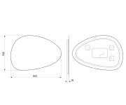 Sapho Sten Zrcadlo S Led Podsvícením 80x55cm