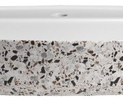 Isvea Infinity Oval Keramické Umyvadlo Na Desku, 60x40cm, Terrazzo