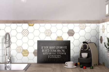 Da Vinci OBKLAD za kuchyňskou linku kolekce Hexagon Breakfast