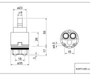 Kartuš Luna/vysoká*2 Zarážky Kartuse+LUNA2
