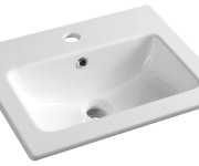 Sapho Set Koupelnová Skříňka Cirasa 50cm S úzkým Umyvadlem A Led Zrcadlem, 2x Zásuvka, Bílá Lesk