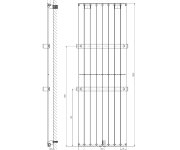 Sapho Colonna Otopné Těleso 602x1800mm, Metalická Stříbrná