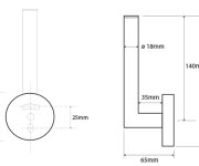 Sapho X-round Copper Držák Toaletního Papíru Rezervní, Měď Mat