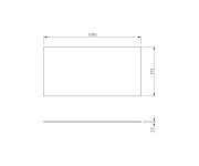 Sapho Ska Deska Rockstone 101x1,2x51,5cm, Bílá Mat