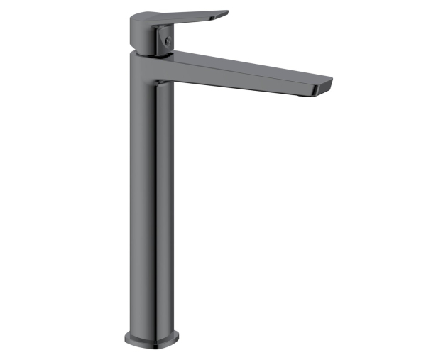 Aqualine Flery Stojánková Umyvadlová Baterie Vysoká, Gun Metal