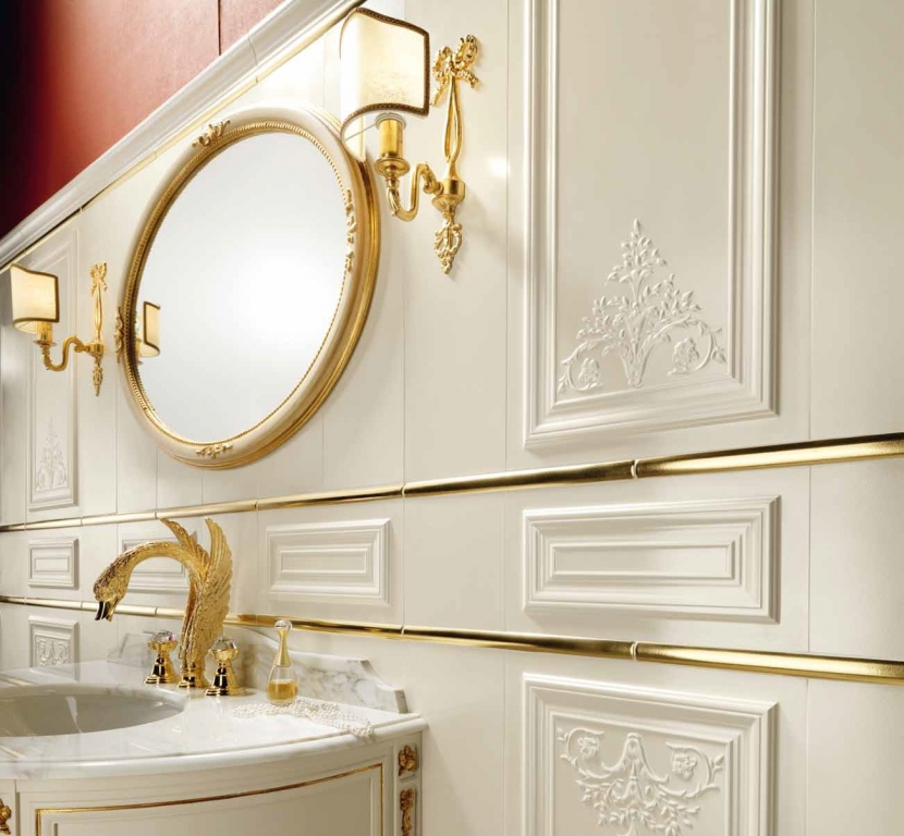 Realizace Bílý obklad se zlatem Petracer's 800 Italiano Oro
