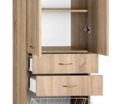 Aqualine Zoja/keramia Fresh Skříňka Vysoká S Košem 50x184x29cm, Dub Platin