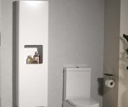 Sapho Ella Skříňka Vysoká 40x140x20cm, 1x Dvířka, Levá/pravá, Bílá