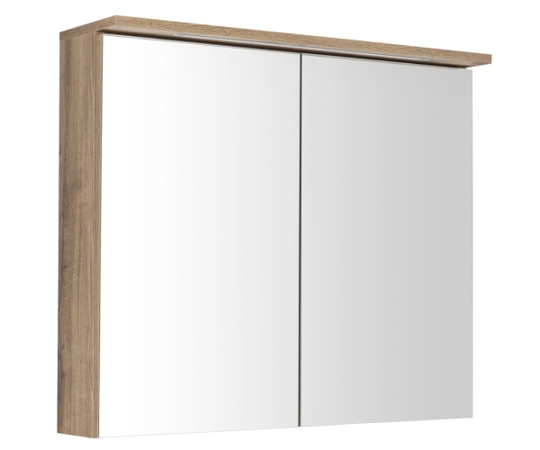 Aqualine Kawa Strip Galerka S Led Osvětlením 80x70x22cm, Dub Emporio