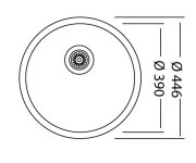 Dřez Round 450, Matný Povrch, Tloušťka 0,6 Mm, Včetně Sifonu (spns3s) 3 1/2" Odpadního Ventilu S-STSROM4506V