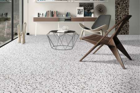 Světlá žulová dlažba teraco Codicer Venice Hex 25 Frammenti