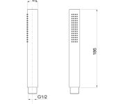 Sapho Ruční Sprcha, 186mm, Zlato Mat