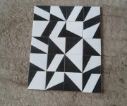 Retro dlažba Deceram Origami Black 15x15 - mix